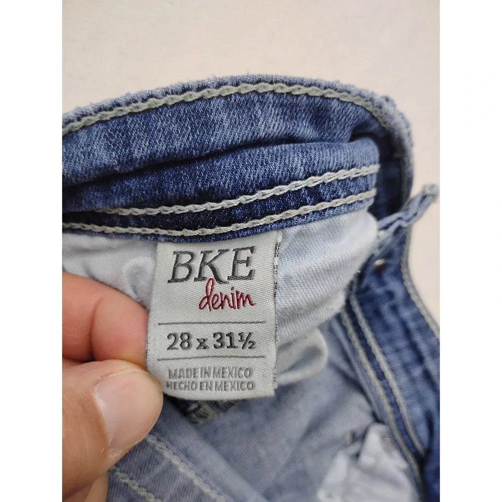 BKE Jeans Stella Bootcut Stretch Low Rise 27 R Thick Stitch Western Fits 30x31 - Picture 6 of 11